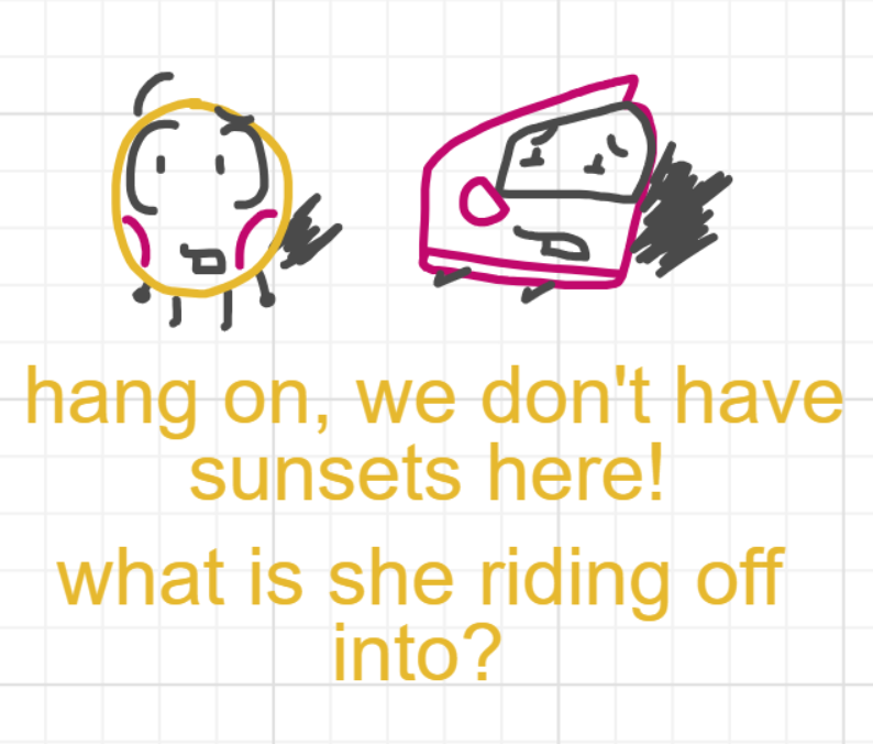 A panel from Running Duos, episode four of the Board Boards object show by Furretwalk/WalkingFurret.